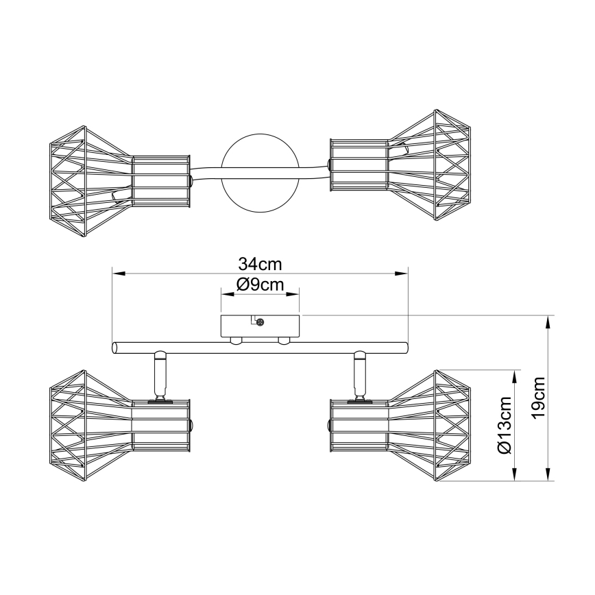 Globo - Spot svetiljka 2xE27/40W/230V