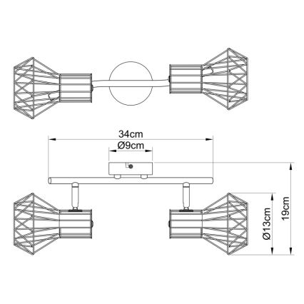 Globo - Spot svetiljka 2xE27/40W/230V
