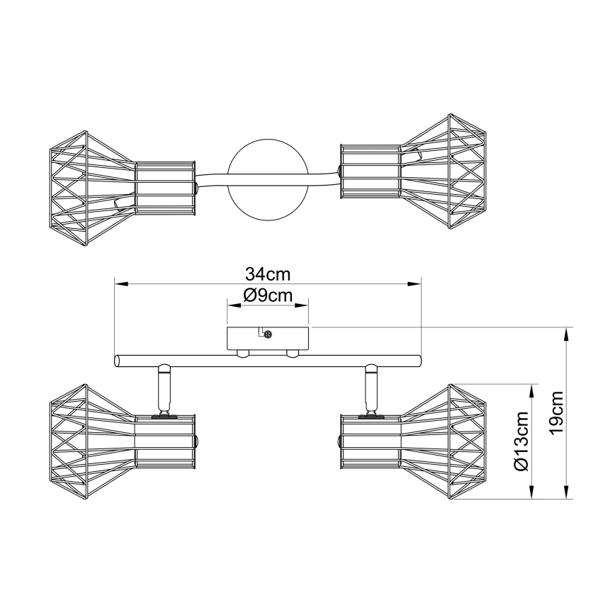 Globo - Spot svetiljka 2xE27/40W/230V