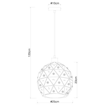Globo 54029H - Luster na sajli JODIE 1xE27/60W/230V Ø 25 cm