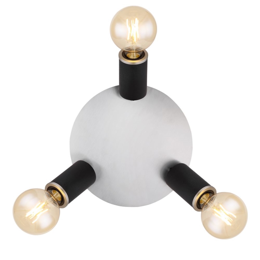 Globo - Reflektorska svetiljka 3xE27/60W/230V crno drvo