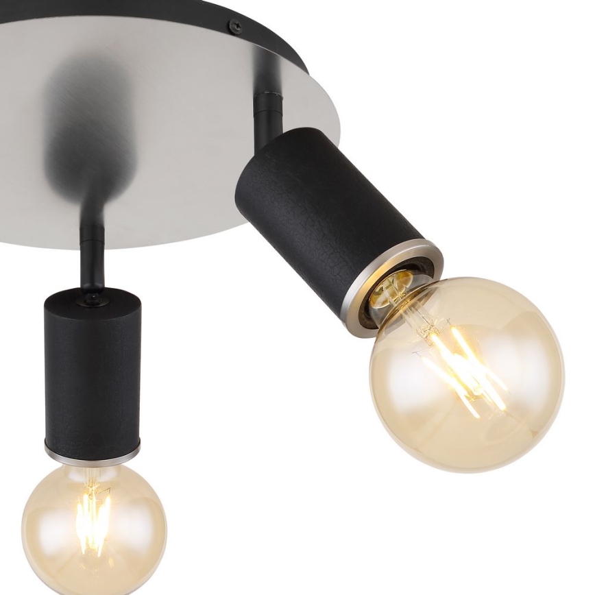 Globo - Reflektorska svetiljka 3xE27/60W/230V crno drvo