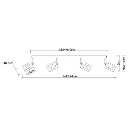 Globo - Spot svetlo 4xE27/60W/230V