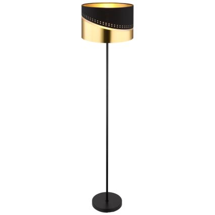 Globo - Stojeća lampa 1xE27/60W/230V, prečnik 35 cm, crna/zlatna