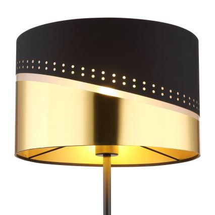 Globo - Stojeća lampa 1xE27/60W/230V, prečnik 35 cm, crna/zlatna