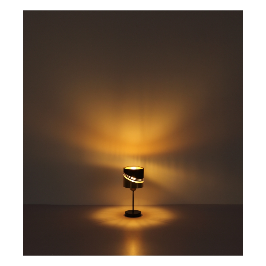 Globo - Stona lampa 1xE27/40W/230V prečnik 16 cm crna/zlatna