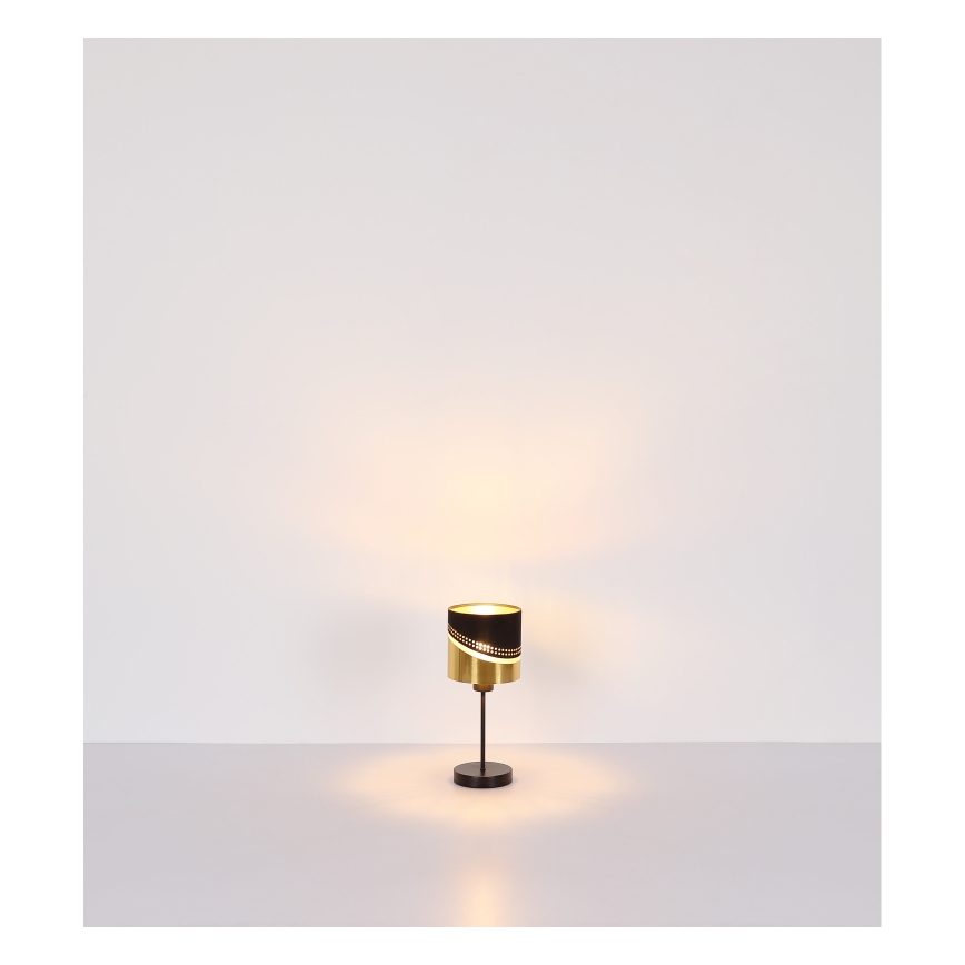 Globo - Stona lampa 1xE27/40W/230V prečnik 16 cm crna/zlatna