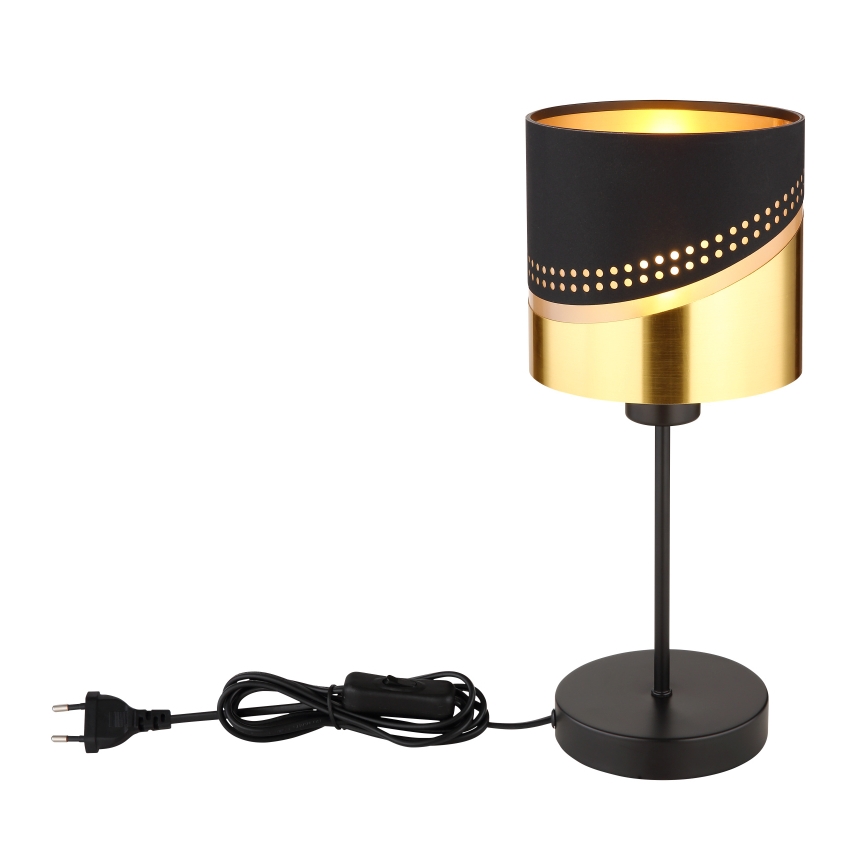 Globo - Stona lampa 1xE27/40W/230V prečnik 16 cm crna/zlatna