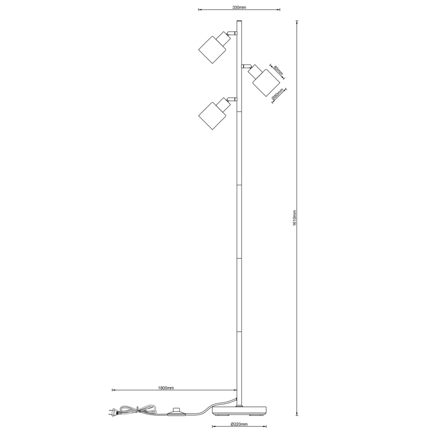 Globo - Podna lampa 3xE14/25W/230V