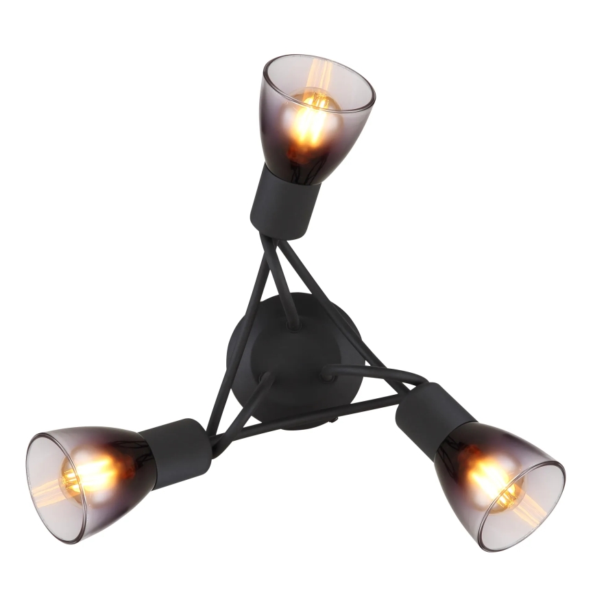 Globo - Plafonski luster 3xE14/25W/230V crni