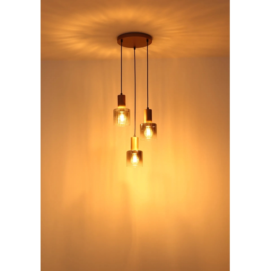 Globo - Luster na sajli 3xE27/40W/230V
