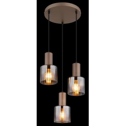 Globo - Luster na sajli 3xE27/40W/230V