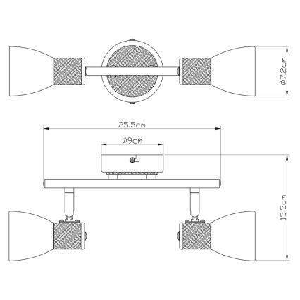 Globo - Spot svetiljka 2xE14/40W/230V jasen
