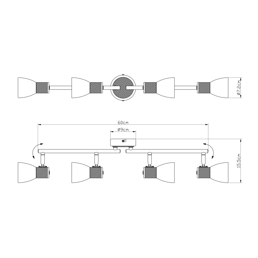Globo - Spot svetiljka 4xE14/40W/230V jasen