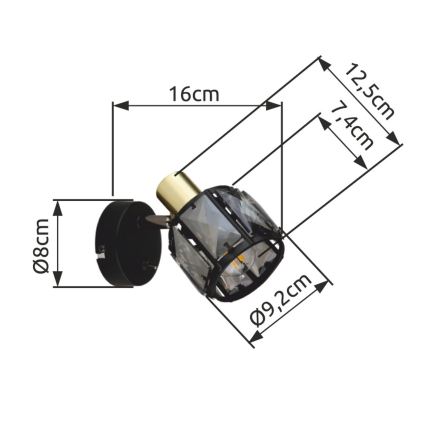 Globo - Zidna spot svetiljka 1xE14/40W/230V