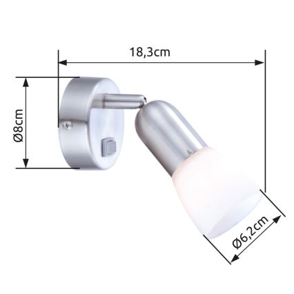 Globo - Zidno reflektorsko svetlo 1xE14/40W/230V