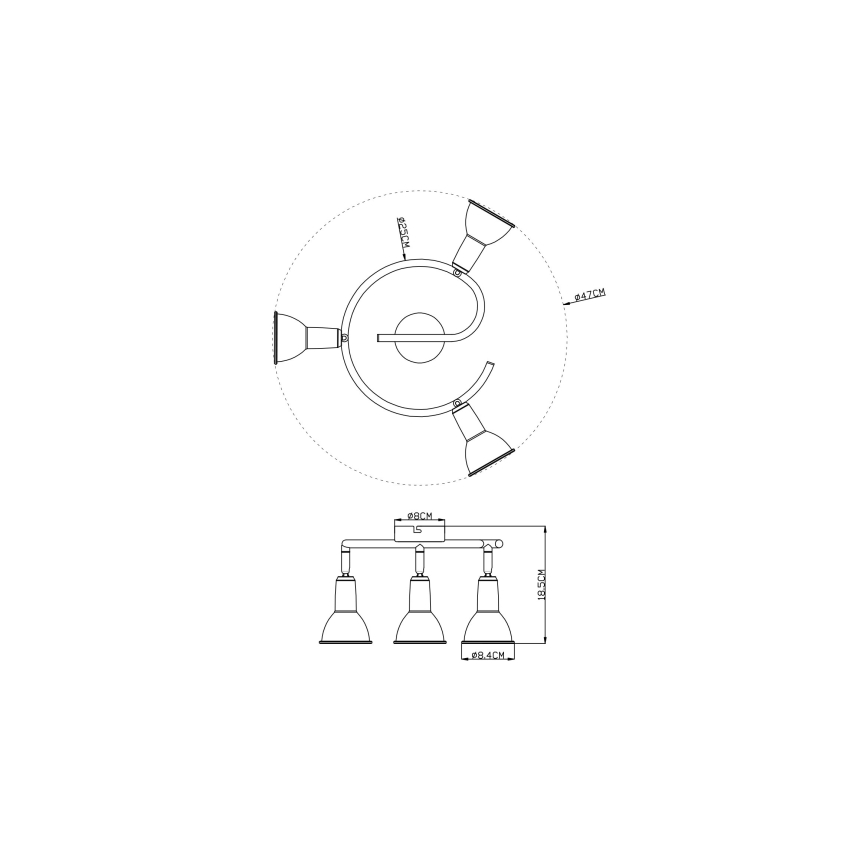 Globo - Spot svetiljka 3xE14/40W/230V