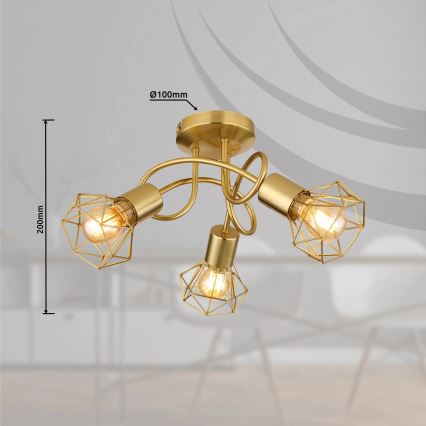 Globo - Plafonski luster 3xE14/40W/230V zlatni