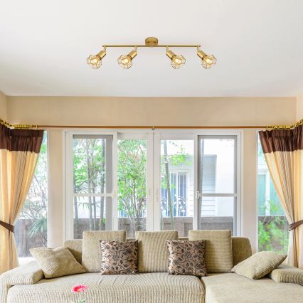 Globo - Spot svetiljka 4xE14/40W/230V zlatna