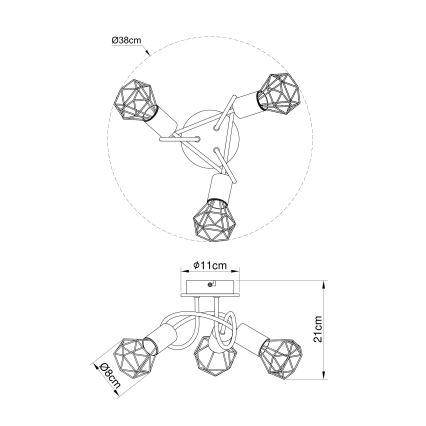 Globo - Spot svetlo 3xE14/40W/230V