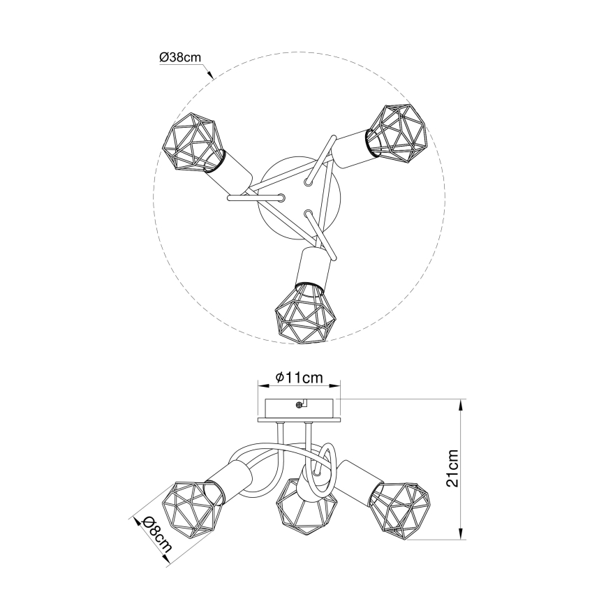 Globo - Spot svetlo 3xE14/40W/230V