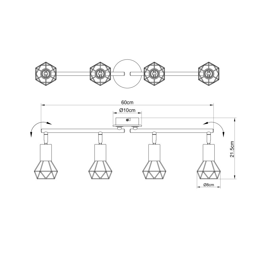 Globo - Spot svetiljka 4xE14/40W/230V
