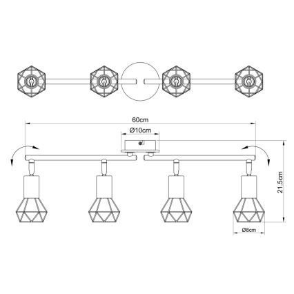 Globo - Spot svetiljka 4xE14/40W/230V