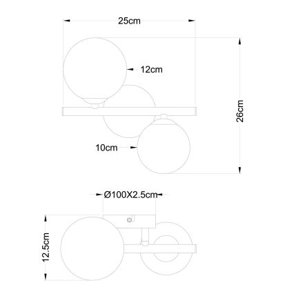Globo - LED plafonski luster 2xG9/3W/230V matni hrom