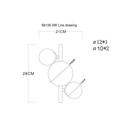 Globo - LED plafonski luster RIHA 3xG9/3,5W/230V mat hrom
