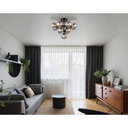 Globo - Plafonski luster 13xG9/5W/230V Ø 56 cm crna