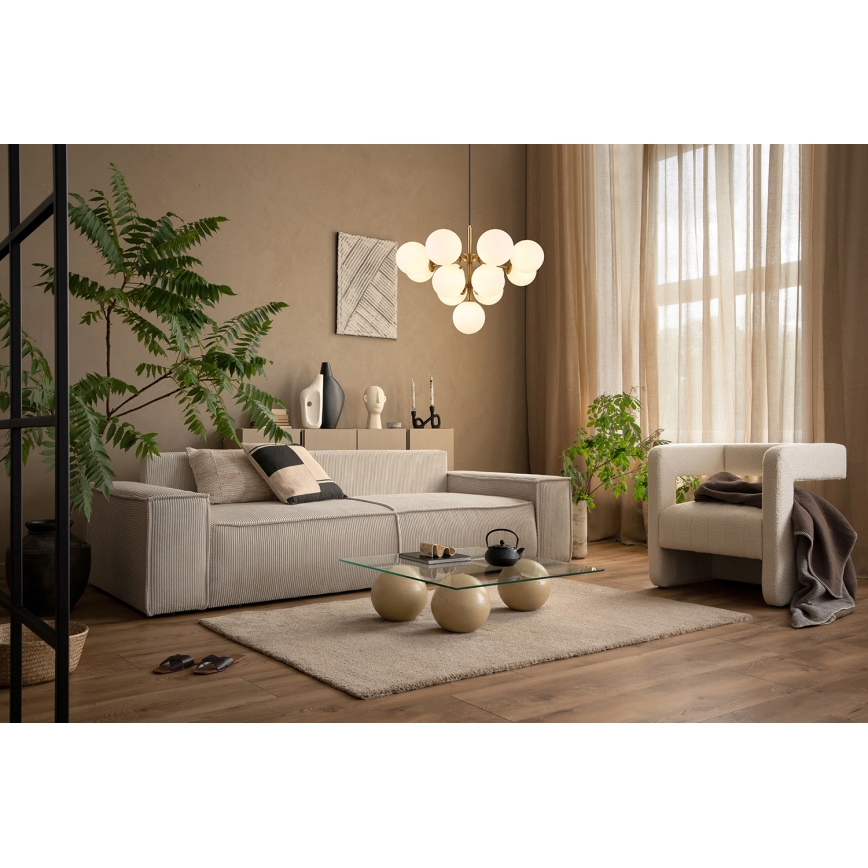 Globo - Luster na sajli 13xG9/5W/230V, prečnik 56 cm, zlatni