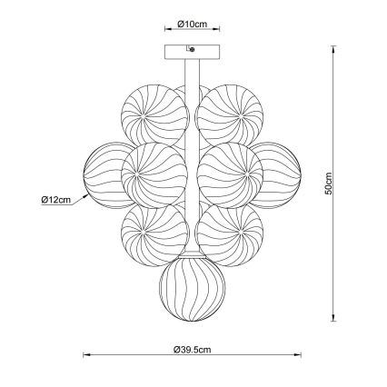 Globo - Luster na šipci 13xG9/4W/230V