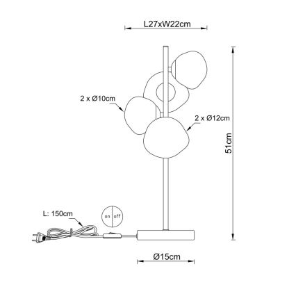 Globo - Stona lampa 4xG9/5W/230V