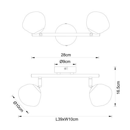Globo - Spot svetiljka 2xG9/5W/230V