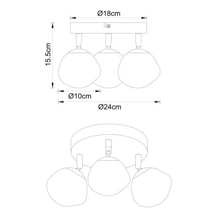 Globo - Spot svetiljka 3xG9/5W/230V