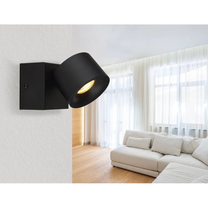 Globo - LED zidna reflektorska svetiljka LED/6W/230V crna
