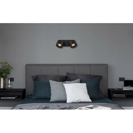 Globo - LED spot svetiljka 2xLED/6W/230V crna