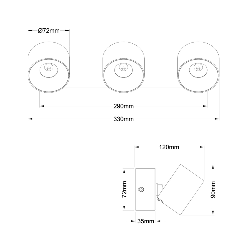Globo - LED spot svetlo 3xLED/6W/230V