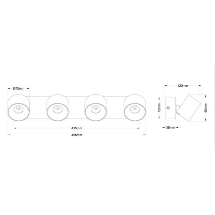 Globo - LED spot svetiljka 4xLED/6W/230V