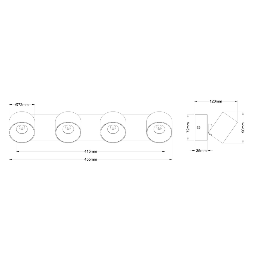 Globo - LED spot svetiljka 4xLED/6W/230V