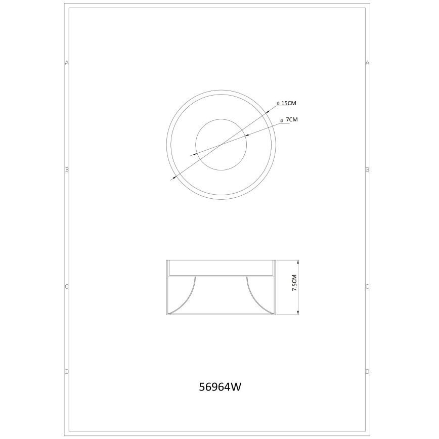 Globo - LED plafonsko svetlo LED/12W/230V 3000K, prečnik 15 cm, bela