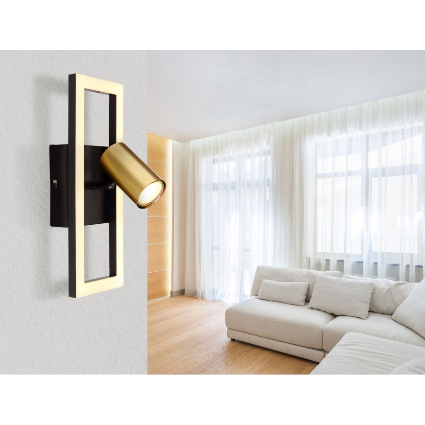 Globo - LED zidno spot svetlo 1xGU10/5W/230V + LED/12W/230V