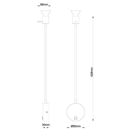 Globo - Fleksibilna lampica 1xGU10/35W/230V