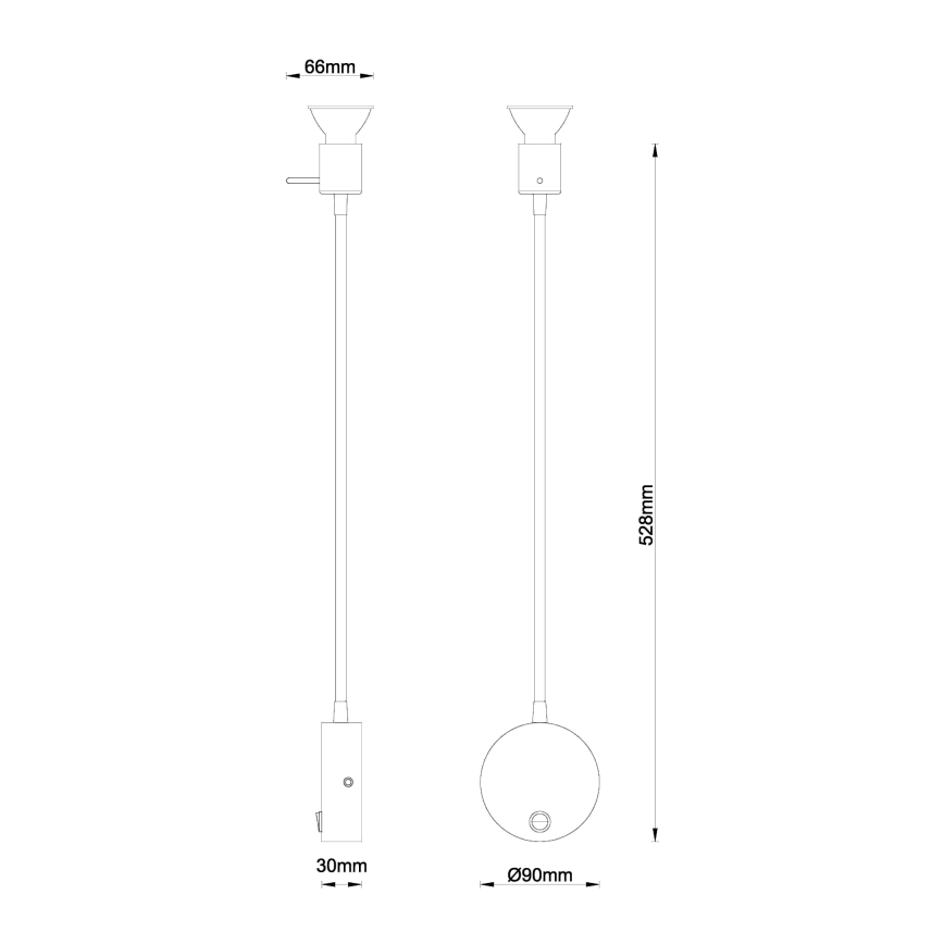 Globo - Fleksibilna lampica 1xGU10/35W/230V