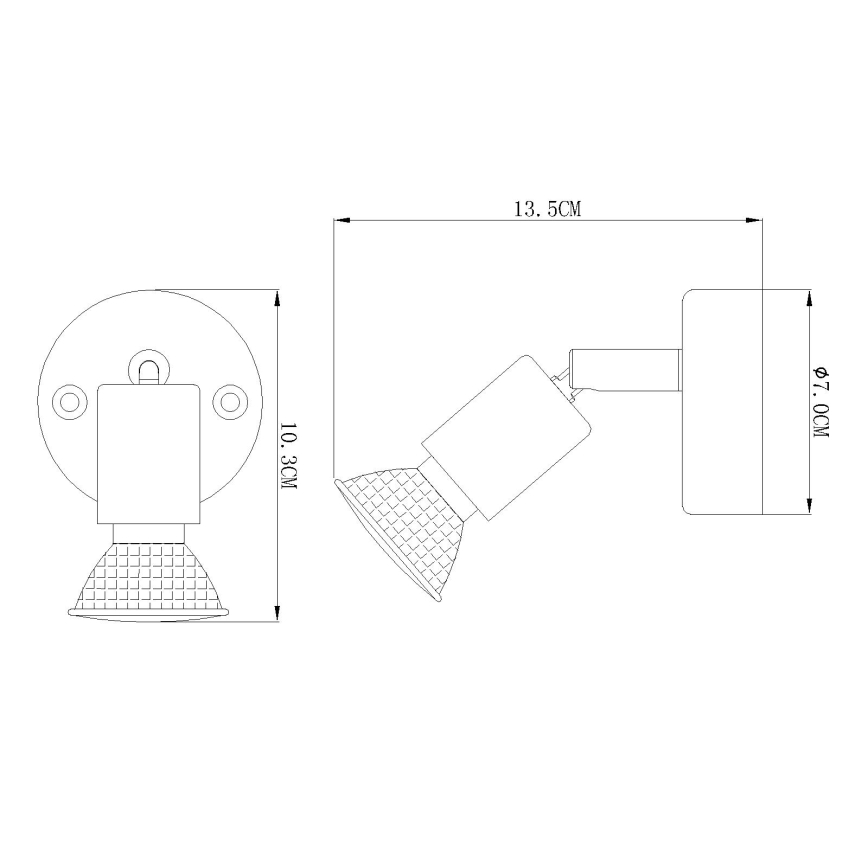 Globo - LED zidni reflektor 1xGU10/3W/230V