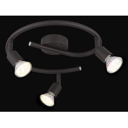 Globo - LED spot svetiljka 3xGU10/3W/230V crna