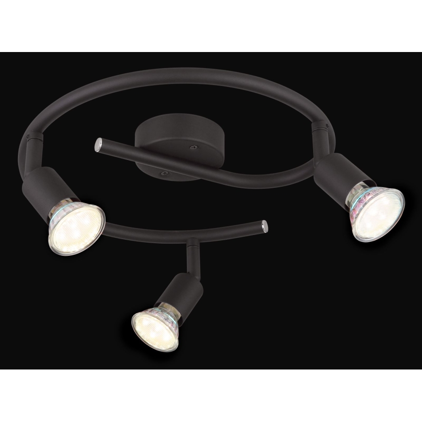 Globo - LED spot svetiljka 3xGU10/3W/230V crna