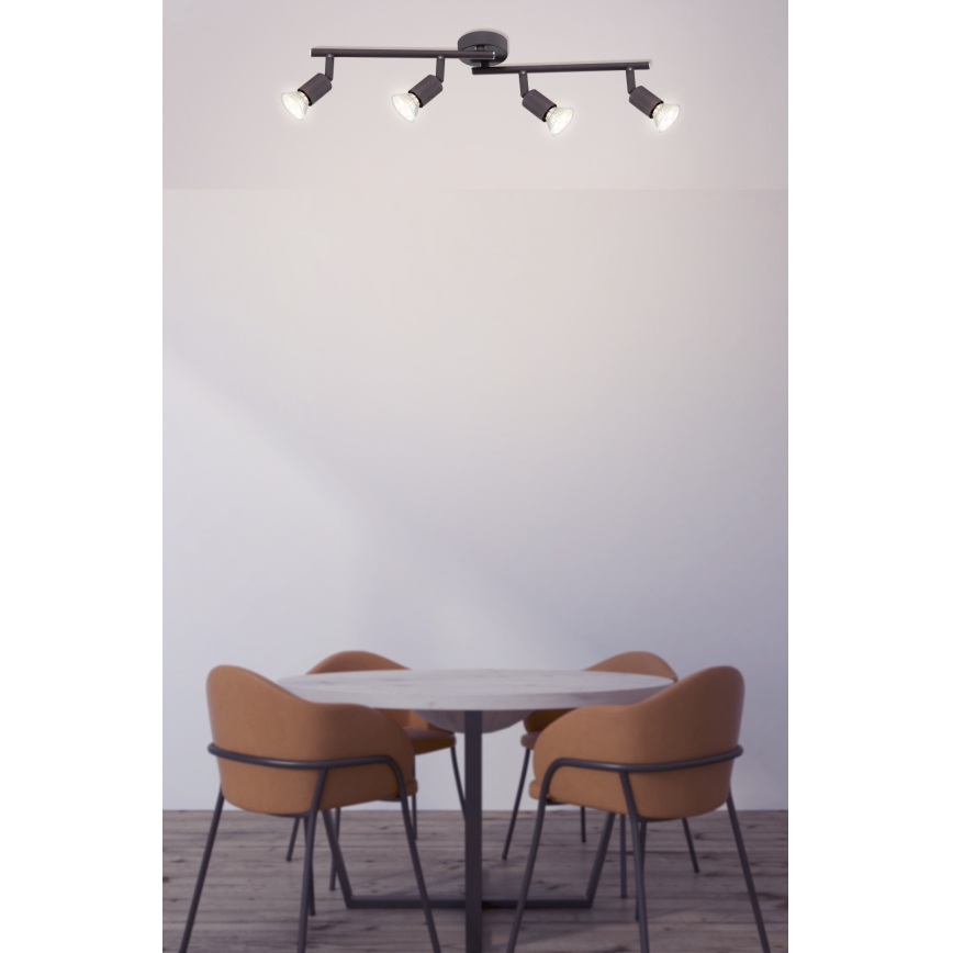 Globo - LED spot svetiljka 4xGU10/3W/230V crna