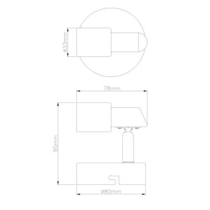 Globo - LED zidni reflektor 1xGU10/3W/230V