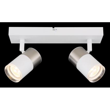 Globo - Spot svetiljka 2xGU10/25W/230V bela/mat hrom